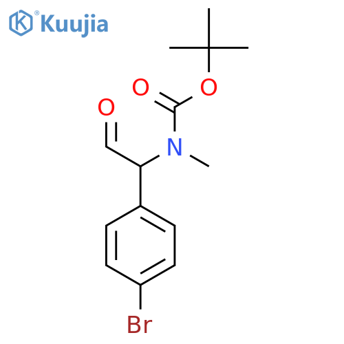 tert-butyl N-1-(4-bromophenyl)-2-oxoethyl-N-methylcarbamate structure