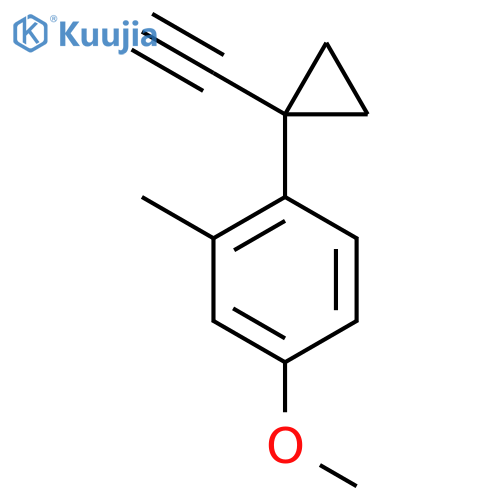 1-(1-ethynylcyclopropyl)-4-methoxy-2-methylbenzene structure
