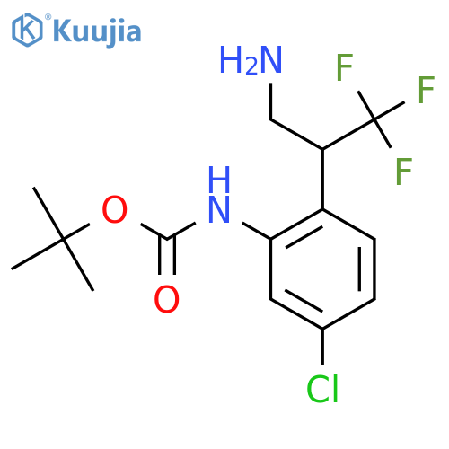 tert-butyl N-2-(3-amino-1,1,1-trifluoropropan-2-yl)-5-chlorophenylcarbamate structure