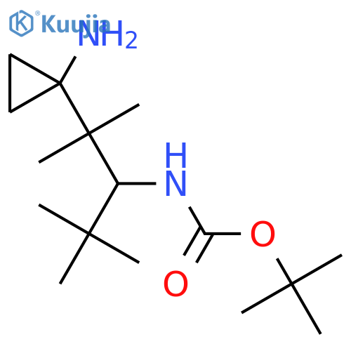 tert-butyl N-2-(1-aminocyclopropyl)-2,4,4-trimethylpentan-3-ylcarbamate structure