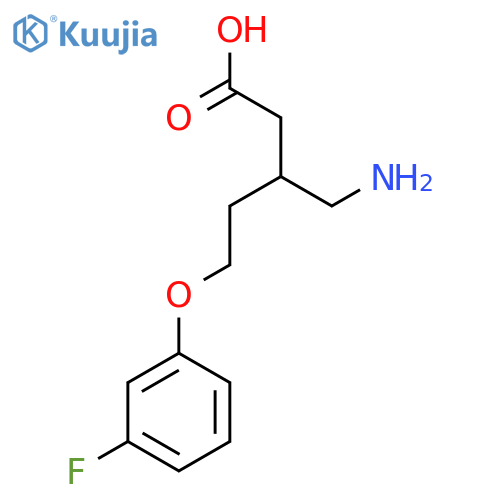 3-(aminomethyl)-5-(3-fluorophenoxy)pentanoic acid structure