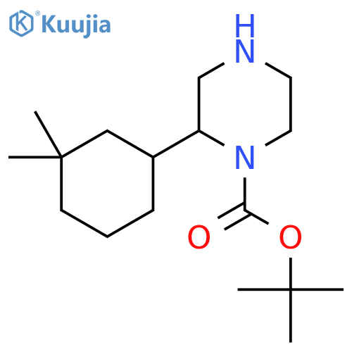 tert-butyl 2-(3,3-dimethylcyclohexyl)piperazine-1-carboxylate structure