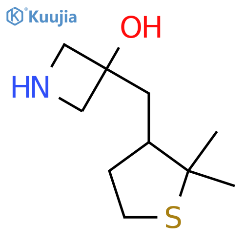 3-(2,2-dimethylthiolan-3-yl)methylazetidin-3-ol structure