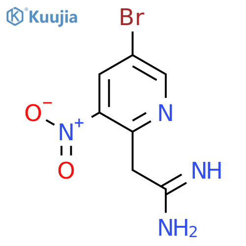 2-(5-bromo-3-nitropyridin-2-yl)ethanimidamide structure