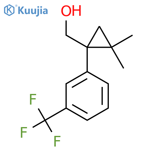 {2,2-dimethyl-1-3-(trifluoromethyl)phenylcyclopropyl}methanol structure