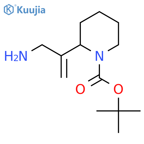 tert-butyl 2-(3-aminoprop-1-en-2-yl)piperidine-1-carboxylate structure