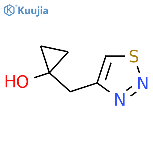 1-(1,2,3-thiadiazol-4-yl)methylcyclopropan-1-ol structure