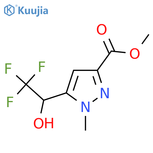 methyl 1-methyl-5-(2,2,2-trifluoro-1-hydroxyethyl)-1H-pyrazole-3-carboxylate structure