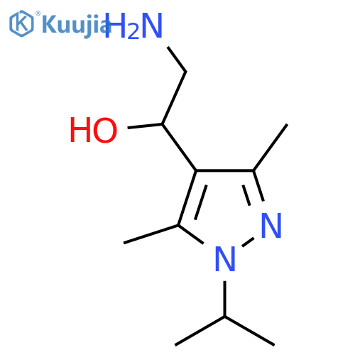 2-amino-1-3,5-dimethyl-1-(propan-2-yl)-1H-pyrazol-4-ylethan-1-ol structure