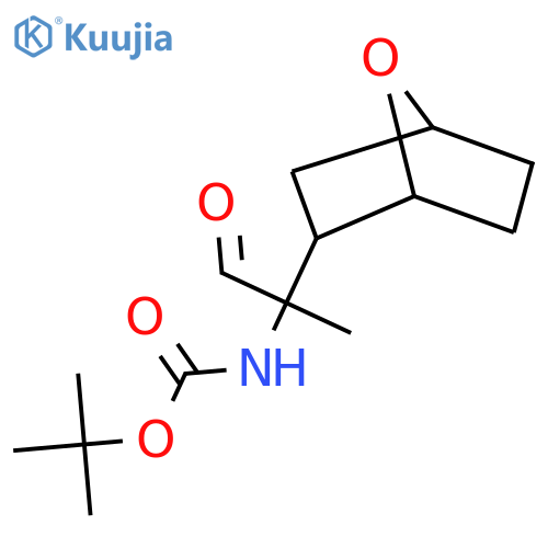 tert-butyl N-(2-{7-oxabicyclo2.2.1heptan-2-yl}-1-oxopropan-2-yl)carbamate structure
