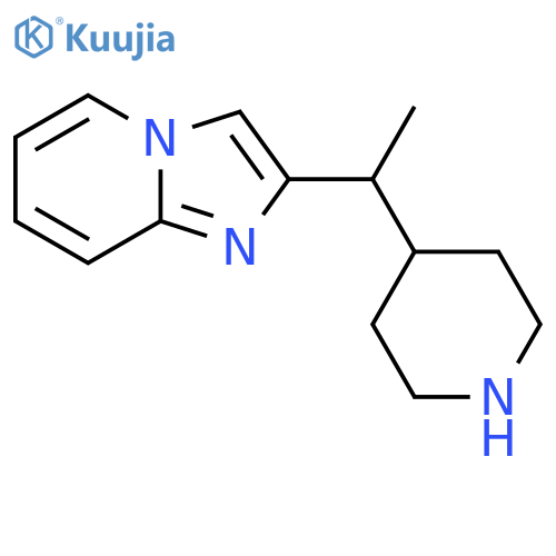 4-(1-{imidazo1,2-apyridin-2-yl}ethyl)piperidine structure