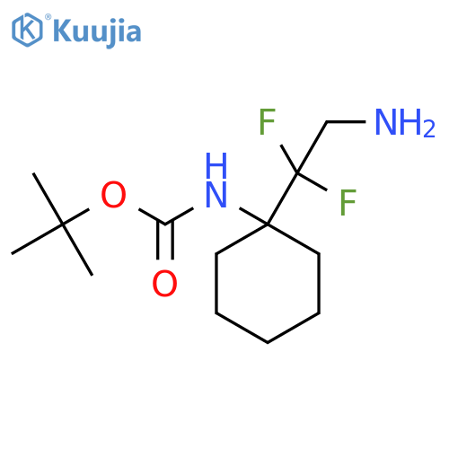 tert-butyl N-1-(2-amino-1,1-difluoroethyl)cyclohexylcarbamate structure