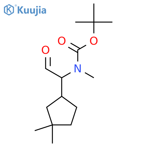 tert-butyl N-1-(3,3-dimethylcyclopentyl)-2-oxoethyl-N-methylcarbamate structure