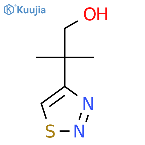2-methyl-2-(1,2,3-thiadiazol-4-yl)propan-1-ol structure
