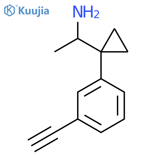 1-1-(3-ethynylphenyl)cyclopropylethan-1-amine structure