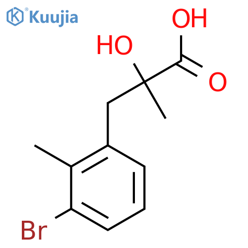 3-(3-bromo-2-methylphenyl)-2-hydroxy-2-methylpropanoic acid structure