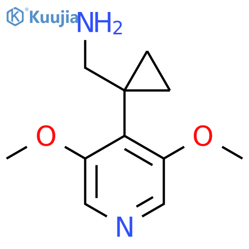 1-(3,5-dimethoxypyridin-4-yl)cyclopropylmethanamine structure