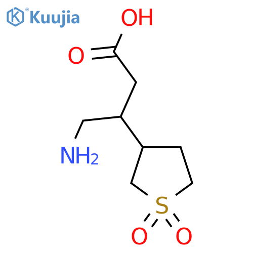 4-amino-3-(1,1-dioxo-1lambda6-thiolan-3-yl)butanoic acid structure