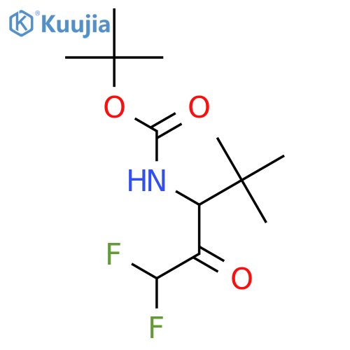 tert-butyl N-(1,1-difluoro-4,4-dimethyl-2-oxopentan-3-yl)carbamate structure