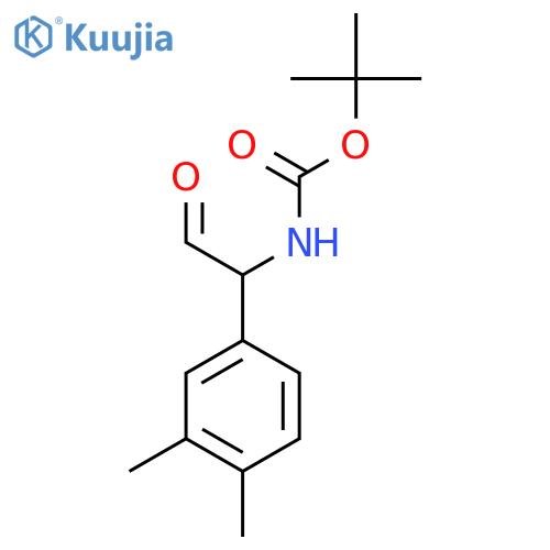 tert-butyl N-1-(3,4-dimethylphenyl)-2-oxoethylcarbamate structure