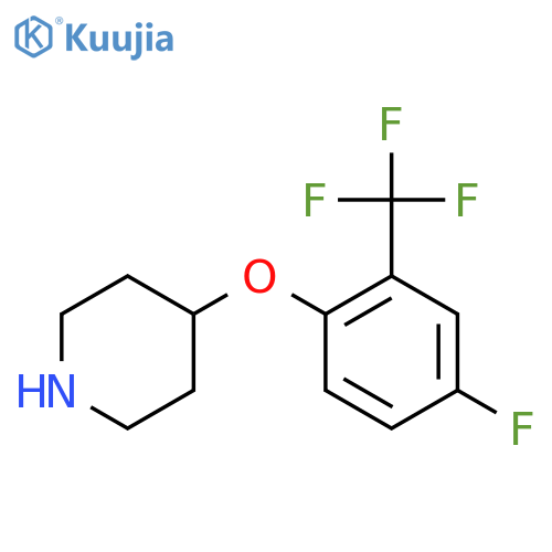 4-4-fluoro-2-(trifluoromethyl)phenoxypiperidine structure