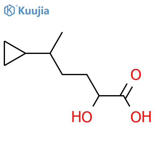 5-cyclopropyl-2-hydroxyhexanoic acid structure