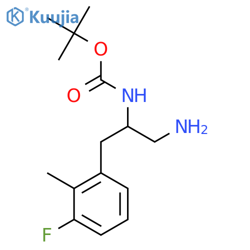 tert-butyl N-1-amino-3-(3-fluoro-2-methylphenyl)propan-2-ylcarbamate structure
