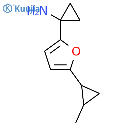 1-5-(2-methylcyclopropyl)furan-2-ylcyclopropan-1-amine structure