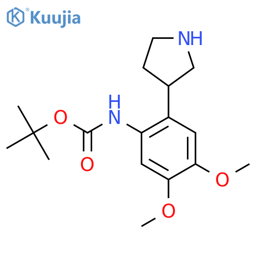 tert-butyl N-4,5-dimethoxy-2-(pyrrolidin-3-yl)phenylcarbamate structure