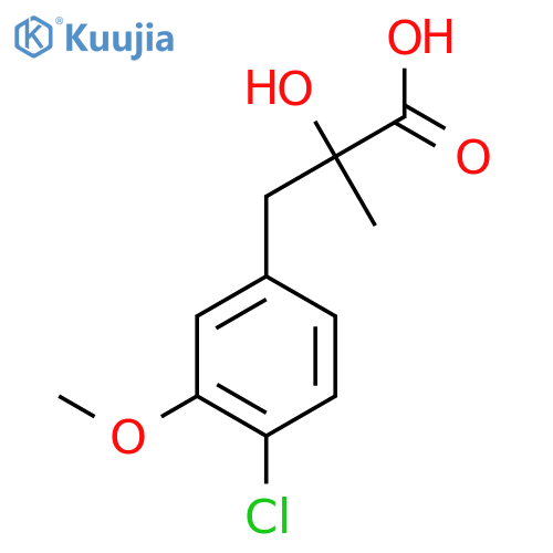 3-(4-chloro-3-methoxyphenyl)-2-hydroxy-2-methylpropanoic acid structure