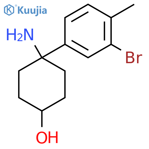 4-amino-4-(3-bromo-4-methylphenyl)cyclohexan-1-ol structure