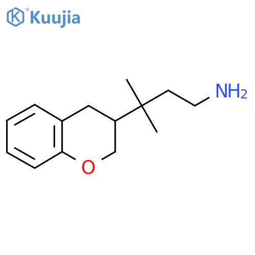 3-(3,4-dihydro-2H-1-benzopyran-3-yl)-3-methylbutan-1-amine structure