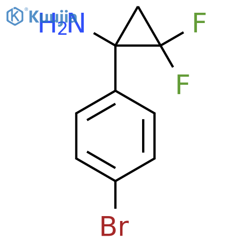 1-(4-bromophenyl)-2,2-difluorocyclopropan-1-amine structure