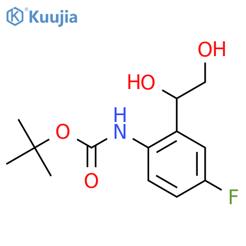 tert-butyl N-2-(1,2-dihydroxyethyl)-4-fluorophenylcarbamate structure
