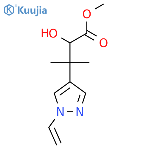 methyl 3-(1-ethenyl-1H-pyrazol-4-yl)-2-hydroxy-3-methylbutanoate structure