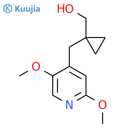 {1-(2,5-dimethoxypyridin-4-yl)methylcyclopropyl}methanol structure