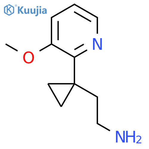 2-1-(3-methoxypyridin-2-yl)cyclopropylethan-1-amine structure