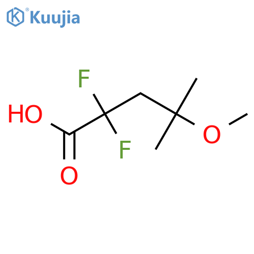 2,2-difluoro-4-methoxy-4-methylpentanoic acid structure