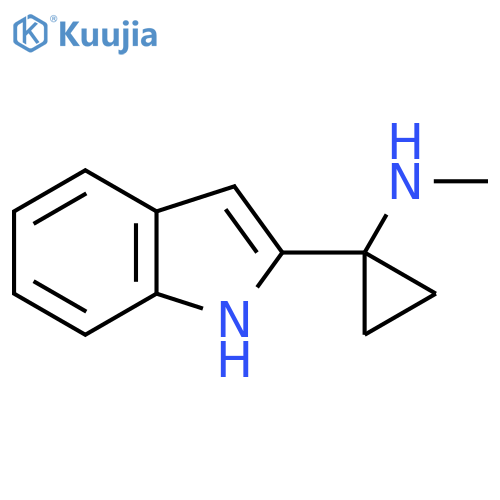1-(1H-indol-2-yl)-N-methylcyclopropan-1-amine structure