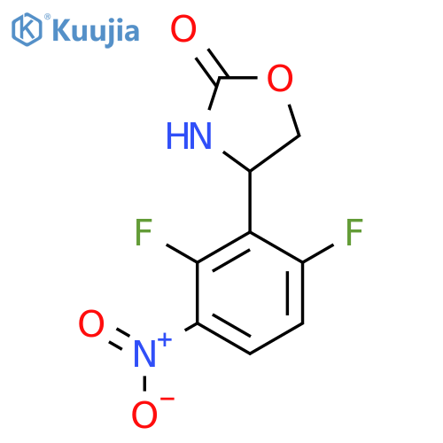 4-(2,6-difluoro-3-nitrophenyl)-1,3-oxazolidin-2-one structure