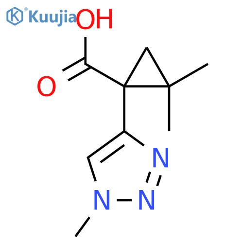 2,2-dimethyl-1-(1-methyl-1H-1,2,3-triazol-4-yl)cyclopropane-1-carboxylic acid structure