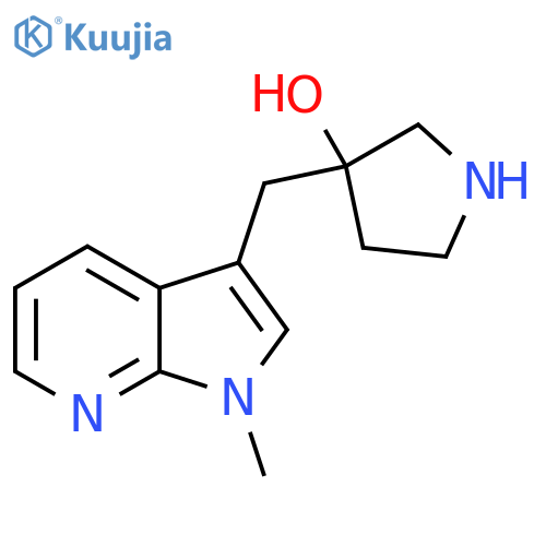 3-({1-methyl-1H-pyrrolo2,3-bpyridin-3-yl}methyl)pyrrolidin-3-ol structure