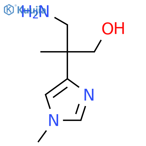 3-amino-2-methyl-2-(1-methyl-1H-imidazol-4-yl)propan-1-ol structure