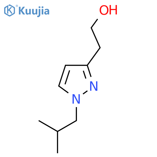 2-1-(2-methylpropyl)-1H-pyrazol-3-ylethan-1-ol structure
