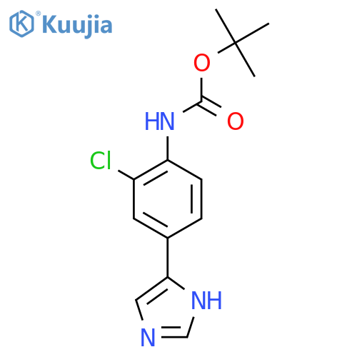 tert-butyl N-2-chloro-4-(1H-imidazol-4-yl)phenylcarbamate structure