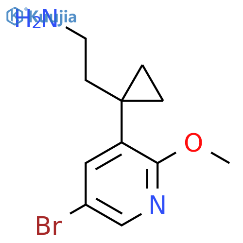 2-1-(5-bromo-2-methoxypyridin-3-yl)cyclopropylethan-1-amine structure