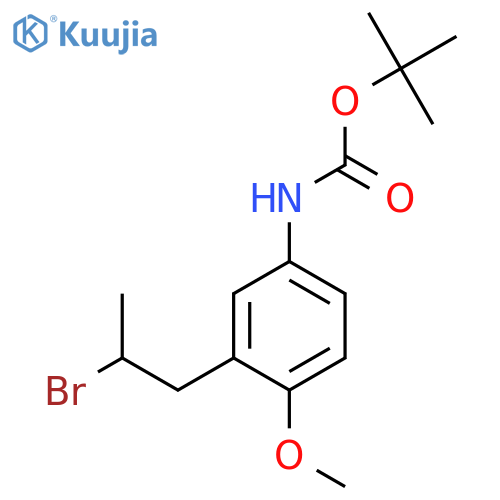 tert-butyl N-3-(2-bromopropyl)-4-methoxyphenylcarbamate structure