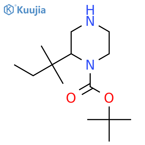 tert-butyl 2-(2-methylbutan-2-yl)piperazine-1-carboxylate structure