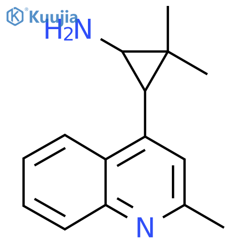 2,2-dimethyl-3-(2-methylquinolin-4-yl)cyclopropan-1-amine structure