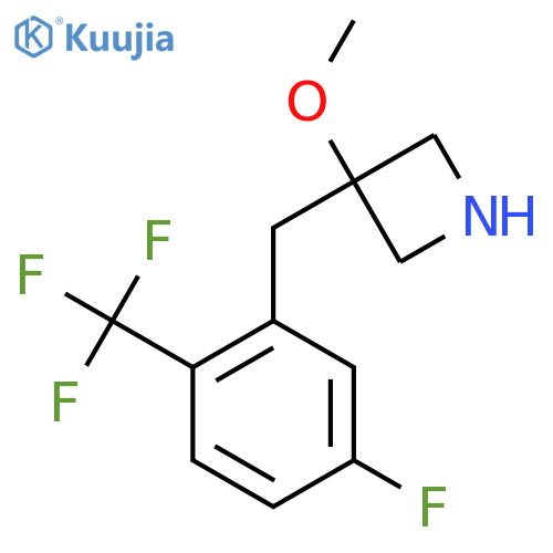 3-{5-fluoro-2-(trifluoromethyl)phenylmethyl}-3-methoxyazetidine structure